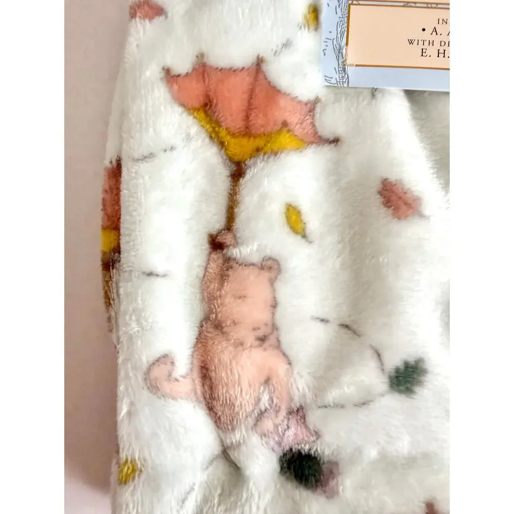 New Pooh Bear Collection Winnie The Pooh Leaves Fall Baby Blanket 30